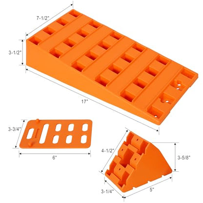 5T Caravan Levelling Ramps, Heavy Duty RV Leveling Ramps Set with 2 Wheel Chocks, Camper Trailer Levelers for Motorhome, Travel Trailer, Camper, with Portable Carry Bag