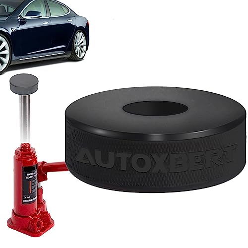 Hydraulic Bottle Jack Slotted Adapter Pad Rubber Protection 25mm Hole On Bottom Support Block Car Lift Tool for Most 3-4 Ton Bottle Jacks Jacking Points Universal Repair - size: 25MM