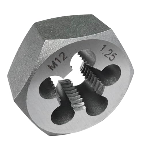 M12x1.25 Metric Hex Rethreading Die Alloy Steel Right Hand Die for Thread Repair and Maintenance - size: M12x1.25