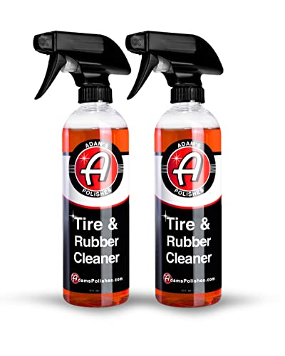 Adam's Polishes Tire & Rubber Cleaner (2-Pack) - Removes Discoloration from Tires Quickly - Works Great on Tires, Rubber & Plastic Trim, and Rubber Floor Mats - size: 16 fl. oz (2 Pack)