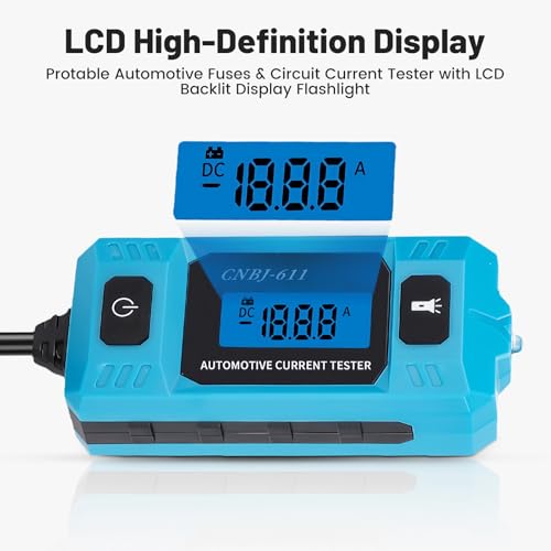 Relay Tester with Battery, Car Fuse Tester, Automotive Circuit Fault Probe Tester, Power Circuit Probe Testers, High-Precision Current Probe Testers, Circuit Testers Automotive with Test Light