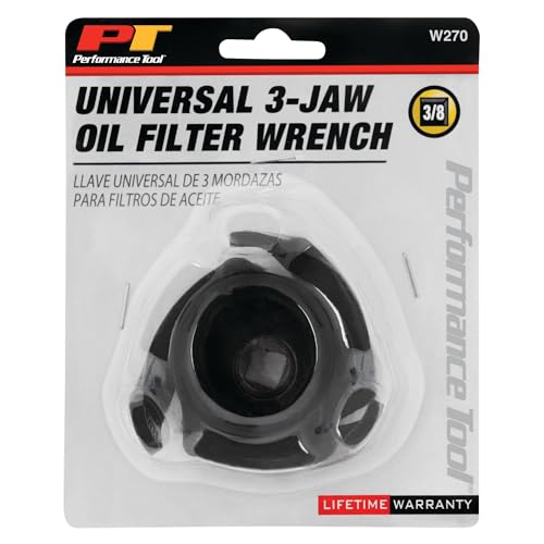Performance Tool W270 2-1/2-Inch to 3-7/8-Inch Universal 3-Jaw Filter Wrench - style: 2-1/2" to 3-7/8" | 3 Jaw Filter Wrench