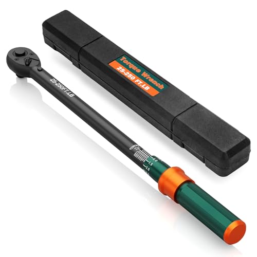 1/2 Inch Drive Click Torque Wrench, 25-250 Ft-lb, ±3% High Accuracy | 72-Tooth Dual-Direction Reversible Ratchet Head, Heavy Duty for Tire Change, Lug Nuts, Automotive, Truck, RV, Tractor - size: 25-250 ft.lb（1/2-Inch）