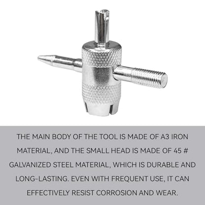 4 Way Tire Valve Stem Core Removal Tools, 4-in-1 Tyre Air Valve Stem Puller Remover and Installer Repair Kit, Multifunctional Tire Valves Core Removal Tool Wrench for Car Motorcycle Bicycle（1PCS） - size: 1PCS