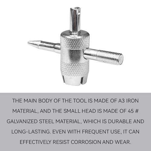4 Way Tire Valve Stem Core Removal Tools, 4-in-1 Tyre Air Valve Stem Puller Remover and Installer Repair Kit, Multifunctional Tire Valves Core Removal Tool Wrench for Car Motorcycle Bicycle（2PCS） - size: 2PCS