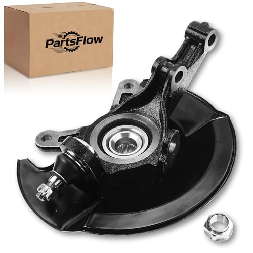 Front Left Driver Side Steering Knuckle and Wheel Bearing Hub Assembly Compatible with 2003 2004 2005 Honda Civic L4 1.7L, Complete Loaded Steering Knuckle Kit for Front Suspension Repair - size: Front Left