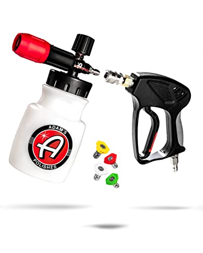 Adam's Polishes Premium Foam Cannon - Custom Snow Foam Cannon Soap Sprayer for Car Wash | Sprayer Cannister for Pressure Washer - size: Premium Foam Cannon + Snub Nose + Tips