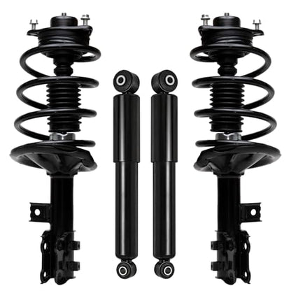 Detroit Axle - Front Struts w/Coil Spring Rear Shock Absorbers Replacement for 2010-2013 Kia Forte Koup Forte5 - size: 4AQ47039/Shock Kit