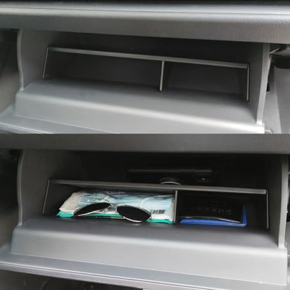 Glove Box Organizer for RAV4 2019-2025 | Insert Glove Compartment Dividers, Black ABS Materials, Not for Large Glove Box Versions, Compatible with RAV4 Accessories