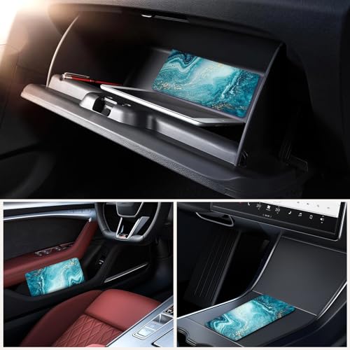 Car Registration and Insurance Holder，Colour Patterns Men Women Car License Document Registration and Insurance Card Holder - color: Blue Ocean