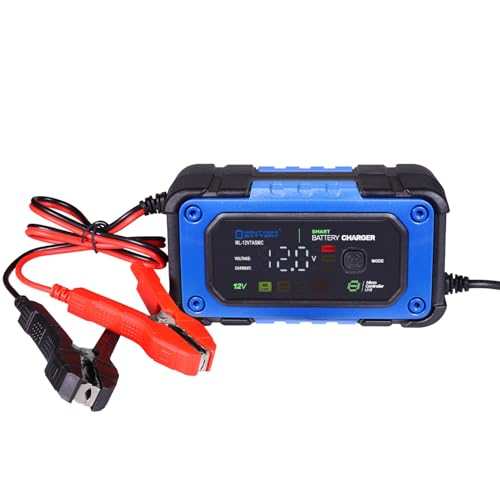 Mighty Max Battery 12V 7A Smart Battery Charger and Maintainer with Repair Mode Compatible with LiFePO4, SLA, Gel, AGM and Wet Cell Batteries