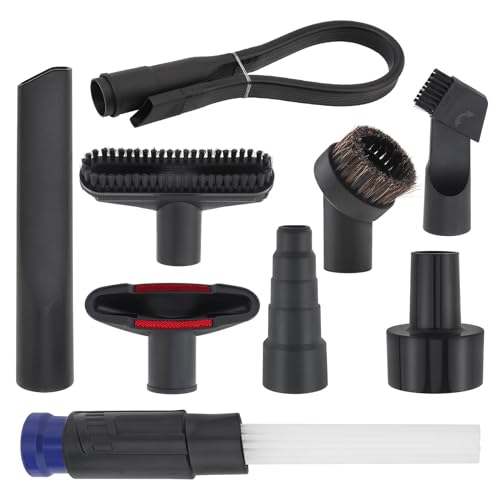 1 1/4" Shop Vacuum Cleaner Attachments Brushes for Vac Accessories 9PCS | 1-1/4 inch 1-3/8 inch Vacuum Cleaner Accessories for 32mm and 35mm Standard Hose