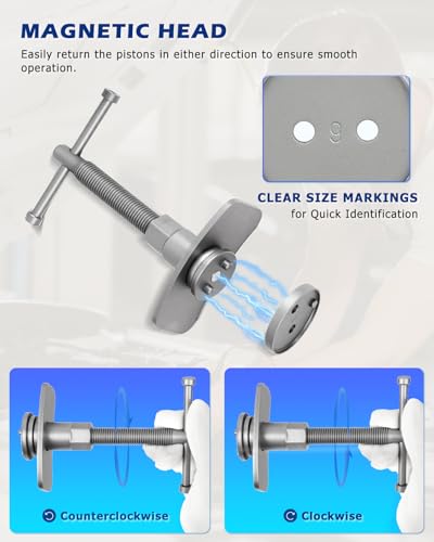DAYUAN Disc Brake Caliper Piston Rewind Tool Kit Set | 22Pcs Brake Caliper, For Almost Cars Trucks And Four-Wheel Drive Vehicles, Precise Piston Compression, Magnetic Head - size: 22Pcs-Blue