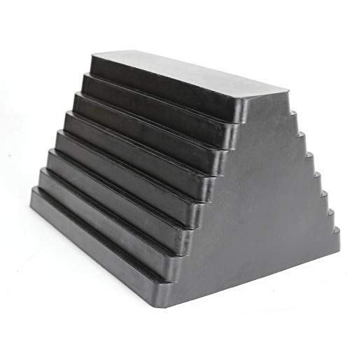 Extreme Max 5001.5775 Heavy-Duty Rubber Wheel Chock with Eyebolt - Each