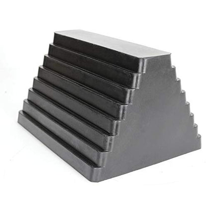 Extreme Max 5001.5775 Heavy-Duty Rubber Wheel Chock with Eyebolt - Each
