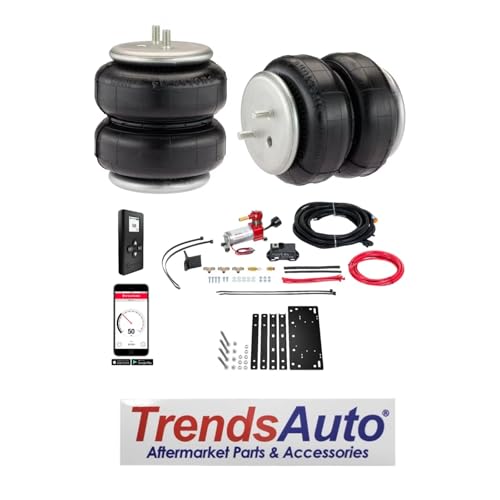 TrendsAuto Firestone Airide Ride-Rite Rear Air Spring Kit with Air Command Single Wireless App & Remote Standard Compressor fits 2005-2023 Tacoma & Prerunner 2WD with 0" Lift | TrendsAuto Decal - size: Single Path