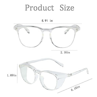 Safety Glasses for Men Women, Anti Fog Safety Goggles Comfortable Blue Light Blocking UV Protective Adult Nurse - color: Black Pink 3pack