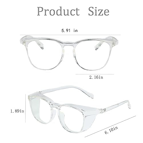 Safety Glasses for Men Women, Anti Fog Safety Goggles Comfortable Blue Light Blocking UV Protective Adult Nurse - color: White 1pack