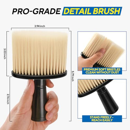 Car Interior Detailing Brush, Auto Detailing Brushes Dusting Car Accessories for Dashboard Interior, AC Vents, Leather, Keyboard, Scratch-Free - size: 1PCS-B