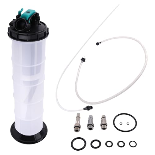 maXpeedingrods 2.5 Gallon/9.5L Pneumatic/Manual Fluid Extractor, Automotive Oil Extractor Pump, Transmission Filler Pump Oil Vacuum Changer with 5pc Brake Bleeding Hose for Car, SUVs, Truck, Yachts