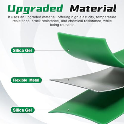 JUSTTOP Flexible Oil Funnel,Reused Flexible Foldable Oil Drain Funnel,Form a Funnel Flexible Draining Tool for Most Cars, Trucks, Motorcycles,Soft Silicone Material,Easy to Clean - size: Silicone-Green