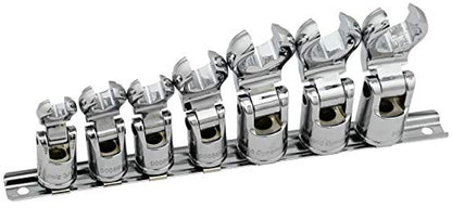 Dynamic Tools D010029 3/8" Drive SAE Flare Nut Socket Set (7 Piece), 3/8" to 3/4"