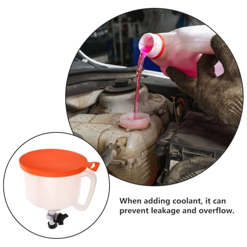 SOLUSTRE 1set Coolant Filling Kit Tools Radiator Funnel Kit Spill Filling Auto Coolant Flush Compatible