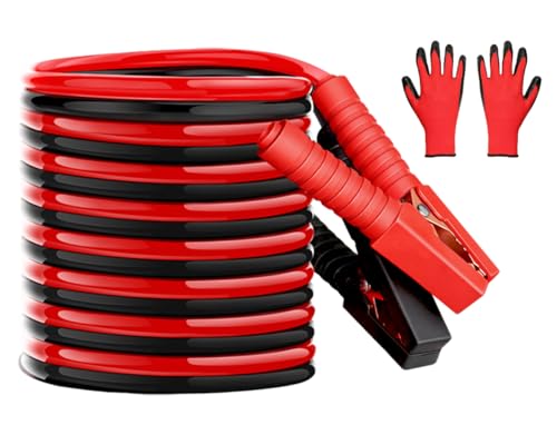 1 Gauge 20FT Jumper Cables, Commercial Grade Automotive Booster Cables for Jump Starting Dead or Weak Batteries, Heavy Duty Booster Cable for Car Van Truck - size: 1 Gauge - 20FT