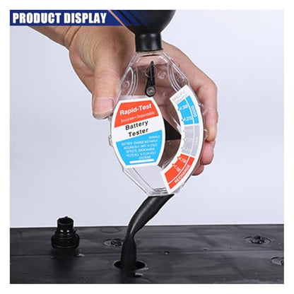 Car Battery Hydrometer Tester, Acid Quality Fast Detection Tool, Deep Cycle Analyzer Density for 6V 12V 24V Car Golf Cart Battery System