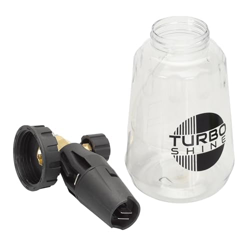 Professional Foam Cannon for Pressure Washer – Wide Mouth Snow Foam Lance with Adjustable Spray Pattern – Heavy Duty Car Wash Soap Dispenser – 1/4" Quick Connector (Clear, 1 Liter)