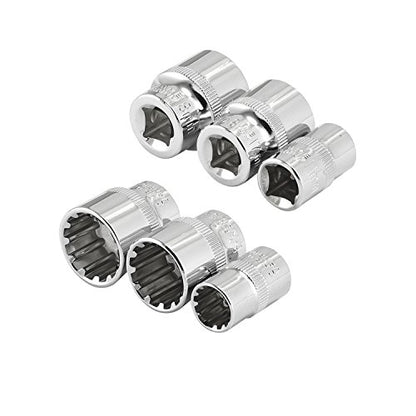 NEIKO 02488A 3/8" Drive Universal 6 Point Metric Socket Set, 18 Piece Universal Mechanic Spline & SAE, Cr-V Steel Low Profile, Spline Bit, 3/8 - size: 3/8" Drive, style: Universal Spline
