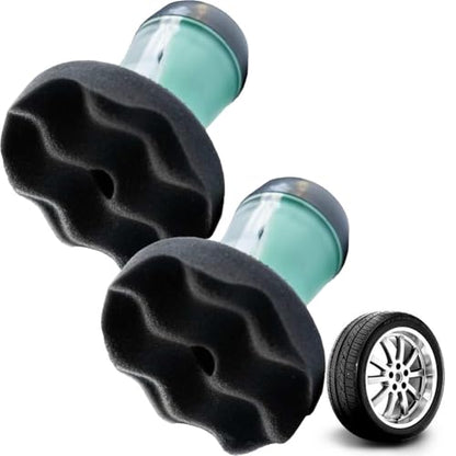 Tire Shine Applicator, Reusable Car & Truck Tire Dressing Applicator for No-Drip,Car Washing Applicators Pad for Applying Tire Shine,Works with All Tire Shine & Gels,Car Detailing Tool (1)