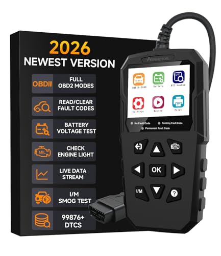 OBD2 Scanner,V880 Check Engine Light Car Code Reader with Reset,4-in 1 Graphic Live Data,I/M Smog Test, CAN Scan Tool Diagnostic Scanner for All OBDII Vehicles,Work for DIY,Home Use,Mechanic - color: BLACK