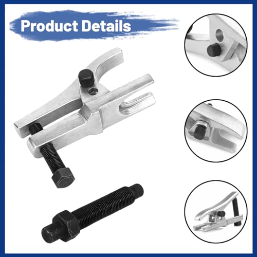 Car Ball Joint Separator, Alloy Steel Ball Joint Puller Remover Tool for Front End Service, Automotive Tie Rod End Extractor Separator Tool, Universal for Most Sedan Truck ATV
