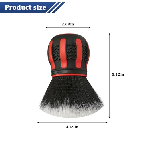 Car Detailing Brush, Ultra Soft Vehicle Handle Synthetic Brush with Storage Rack, Automotive Interior Dusting Cleaning Tool for Air Conditioner Vents Dashboard, Universal Fit (Red) - color: Red