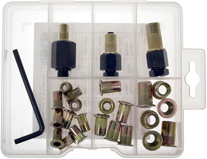 Dorman 963-998 Rivet Nuts and Hand Tool Kit - Metric M5, M6, M8 (Tray Contains 26 Pieces)