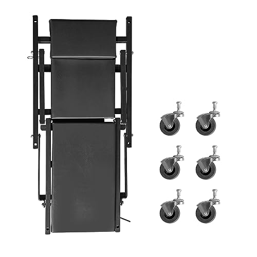 Torin 36" Rolling Foldable Car Creeper, Automotive Creeper 2-in-1 Garage Shop Creeper for Auto Repair, 300 Lbs Capacity, Black, TAM6505BB - style: Folding Creeper-36inch-Black