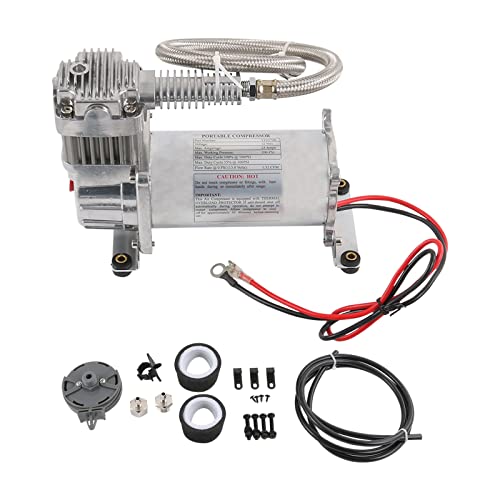 DICMIC 12V 444C 200 PSI Chrome Air Compressor for Auto/Motorcycle - size: 1Pc