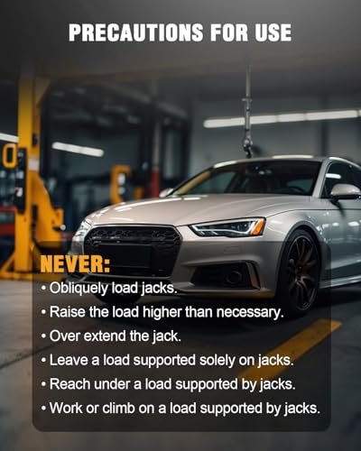 OCPTY Pneumatic Bottle Jack 50T Hydraulic Car Jack Lift Range 27-43cm Air Transmission Jack 11,0231 lbs for Handles Box Trucks, RVs, Pickups, and SUV