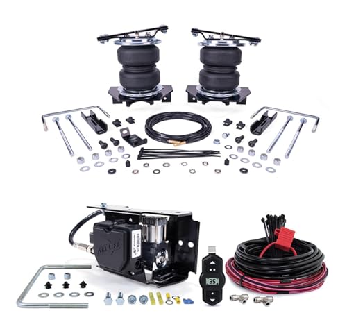 TrendsAuto Air Lift LoadLifter 5000 Air Spring Kit & WirelessONE 2nd Gen Compressor EZ Mount fits 2023-2026 F250 F350 SuperDuty 4WD Single Rear Wheel Trim | Eliminates Trailer Sway | TrendsAuto Decal - size: 25980EZ