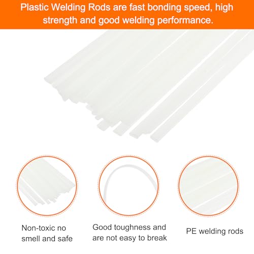 MECCANIXITY 20pcs 10 Inch Plastic Welding Rods ABS Welding Strips Welder Rods for Plastic Welder, Car Bumper, Kayak Repair, White - color: White, size: 10 Inch