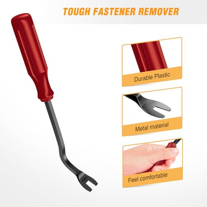 GOOACC 6PCS Auto Trim Removal Tool Kit No-Scratch Tool Kit for Car Audio Dash Panel Window Molding Fastener Remover Tool Kit-Red - color: Red, size: 6PCS Trim Removal