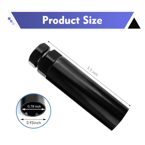 Large 6 Spline Lug Nut Socket, Car Wheel Lugs Nuts Lock Removal Tool, Wheel Lock Key Replacement for 6 Spline Lug Nut Key, for 21mm 13/16 Inch and 22mm 7/8 Inch Hex Socket Wrench