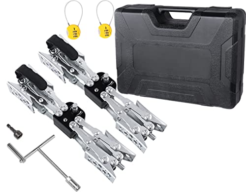 X-Shaped RV Stabilizer Wheel Chock (Allow Drill Adjust) Dual Axel RV Travel Trailer Camper Tire While Camping -2 Pack - size: 2 Pack