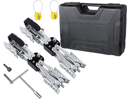 X-Shaped RV Stabilizer Wheel Chock (Allow Drill Adjust) Dual Axel RV Travel Trailer Camper Tire While Camping -2 Pack - size: 2 Pack