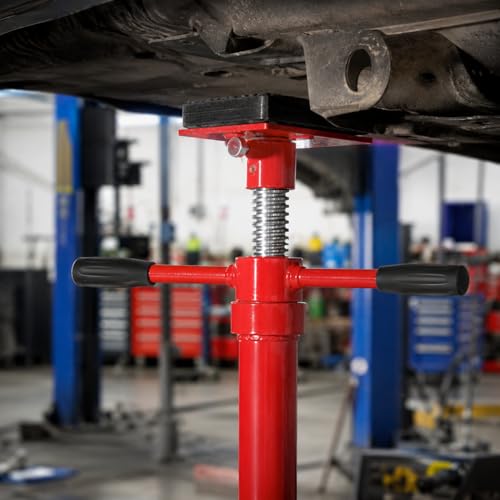 Stark USA Underhoist Tripod Stand 2 Ton Capacity High Lift Jack Stand Reach Under Hoist Stand High-Position Lift Range 4,000lbs Capacity, Red