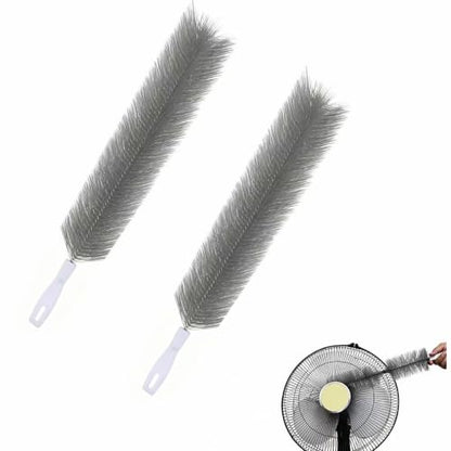 Bendable Microfiber Duster Head, Fan Cleaning Brush & Fan Brush Cleaner for Electric Fans, Air Vents, Blinds, Curtains, Home & Car Dust Removal (Gray) - color: Gray