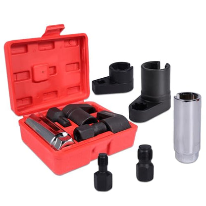 5-Piece Forged O2 Oxygen Sensor Socket & Thread Chaser Set – Automotive Tool for Sensor Removal