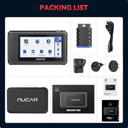 MUCAR VO6 Bidirectional Scan Tool, Full Systems Diagnostic OBD2 Scanner, Automotive Diagnostic Scanner for Car, 28+ Services Code Reader, CAN FD, FCA/AutoAuth, Lifetime Free Update=No Subscriptions