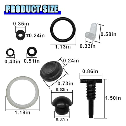 15PCS 3 Ton Floor Jack Seal Repair Kit, Complete Hydraulic Jack Oil Seal & O-Ring Set for Vertical Jacks, Universal Car Repair Tool for SUV, Truck, and Sedan (Vertical)